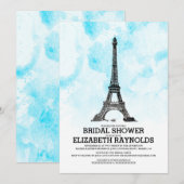 Invitations de douches nuptiales à Paris (Devant / Derrière)
