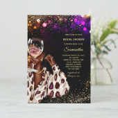 Invitations de douches nuptiales afro-américaines (Debout devant)