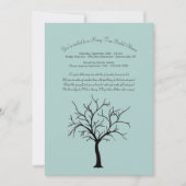 Invitations de douches nuptiales Arbre-Argent (Devant)