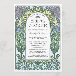 Invitations de douches nuptiales Art nouveau V.01