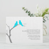 Invitations de douches nuptiales aux oiseaux bleus (Debout devant)