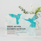 Invitations de douches nuptiales aux oiseaux bleus (Debout devant)