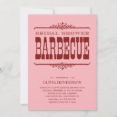 Invitations de douches nuptiales BBQ (Devant)