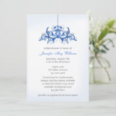 Invitations de douches nuptiales bleues (Debout devant)