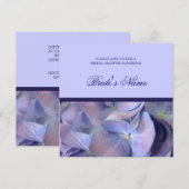 Invitations de douches nuptiales Blue Hydrangea (Devant / Derrière)
