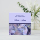 Invitations de douches nuptiales Blue Hydrangea (Debout devant)