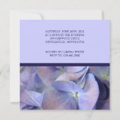 Invitations de douches nuptiales Blue Hydrangea (Dos)