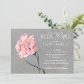 Invitations de douches nuptiales Carnations (Debout devant)