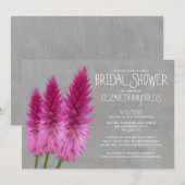 Invitations de douches nuptiales Celosia (Devant / Derrière)