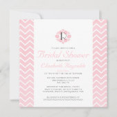 Invitations de douches nuptiales Chevron (Devant)
