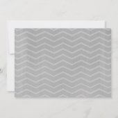 Invitations de douches nuptiales Chevron d'argent (Dos)