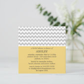 Invitations de douches nuptiales Chevron jaune et  (Debout devant)