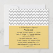 Invitations de douches nuptiales Chevron jaune et  (Devant)