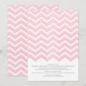Invitations de douches nuptiales Chevron Zigzag (Devant / Derrière)