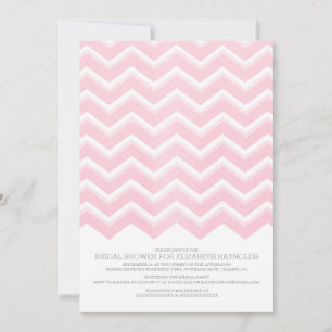 Invitations de douches nuptiales Chevron Zigzag