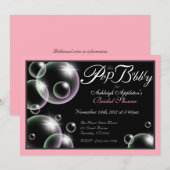 Invitations de douches nuptiales classiques "Pop t (Devant / Derrière)