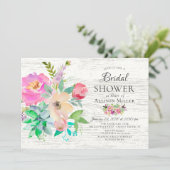 Invitations de douches nuptiales colorées rustique (Debout devant)