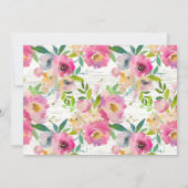 Invitations de douches nuptiales colorées rustique (Dos)