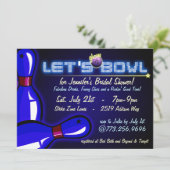 Invitations de douches nuptiales Cosmic Glow Bowli (Debout devant)