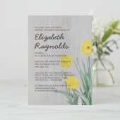 Invitations de douches nuptiales Daffodil Vintages (Debout devant)