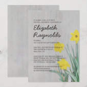 Invitations de douches nuptiales Daffodil Vintages (Devant / Derrière)