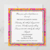 Invitations de douches nuptiales Damas Orange et r (Dos)