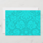 Invitations de douches nuptiales Damas Turquoises (Dos)