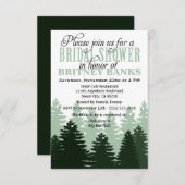 Invitations de douches nuptiales dans la forêt enc (Devant / Derrière)