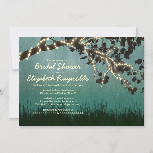 Invitations de douches nuptiales dans le jardin (Devant)
