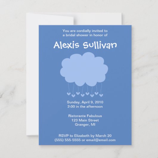 Invitations de douches nuptiales dans les coeurs p (Devant)