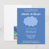 Invitations de douches nuptiales dans les coeurs p (Devant / Derrière)