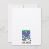 Invitations de douches nuptiales dans les coeurs p (Dos)
