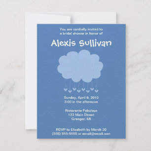 Invitations de douches nuptiales dans les coeurs p