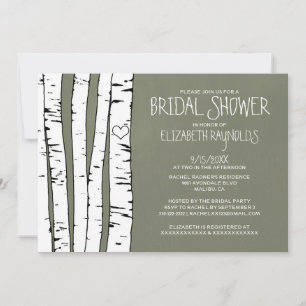 Invitations de douches nuptiales de Bird Tree