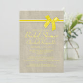 Invitations de douches nuptiales de Burlap Rustiqu (Debout devant)