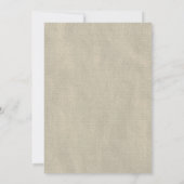 Invitations de douches nuptiales de Burlap Rustiqu (Dos)