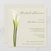 Invitations de douches nuptiales de Calla Lily (Devant / Derrière)