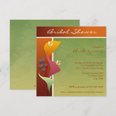 Invitations de douches nuptiales de Calla Lily (Devant / Derrière)