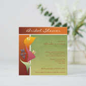 Invitations de douches nuptiales de Calla Lily (Debout devant)