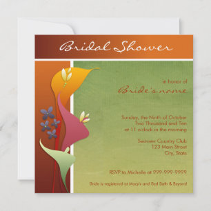 Invitations de douches nuptiales de Calla Lily