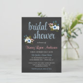 Invitations de douches nuptiales de Chalkboard Flo (Debout devant)
