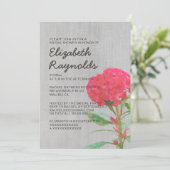Invitations de douches nuptiales de Cockscomb Vint (Debout devant)