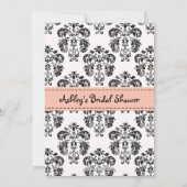 Invitations de douches nuptiales de Coral Peach pa (Dos)