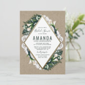 Invitations de douches nuptiales de dentelle Calla (Debout devant)