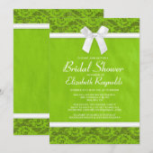 Invitations de douches nuptiales de dentelle de ca (Devant / Derrière)