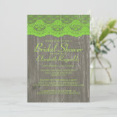 Invitations de douches nuptiales de dentelle de ca (Debout devant)