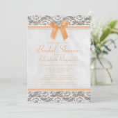 Invitations de douches nuptiales de dentelle de ch (Debout devant)
