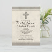 Invitations de douches nuptiales de fer Cross (Debout devant)