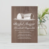 Invitations de douches nuptiales de ferme modernes (Debout devant)