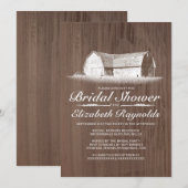 Invitations de douches nuptiales de ferme modernes (Devant / Derrière)